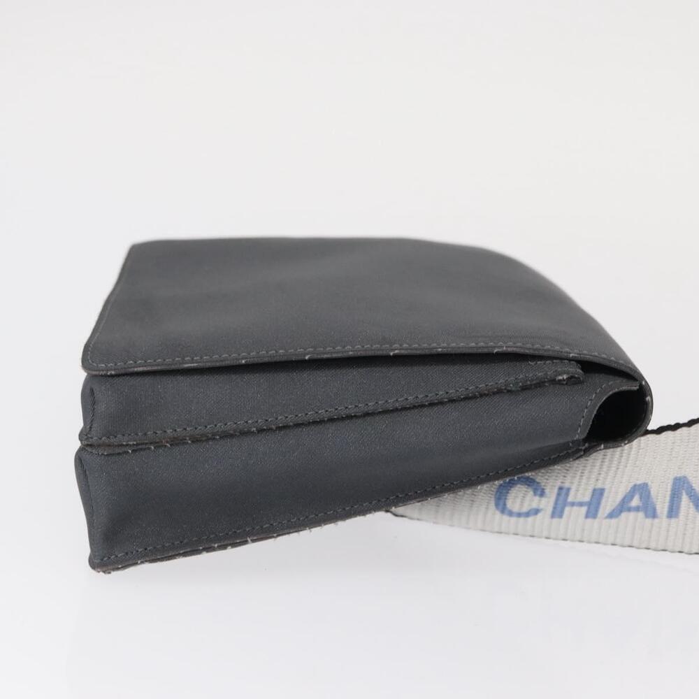 CHANEL Sports Line Waist bag Nylon Gray Silver CC Auth yk19613 - Picture 3 of 16